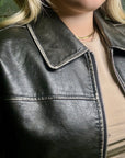 Bomber in ecopelle