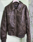 Bomber in ecopelle